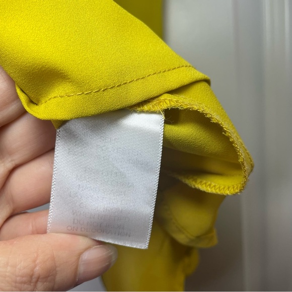 Socialite Yellow Black Cold Shoulder Camisole Strappy Top XS Women - Picture 5 of 8